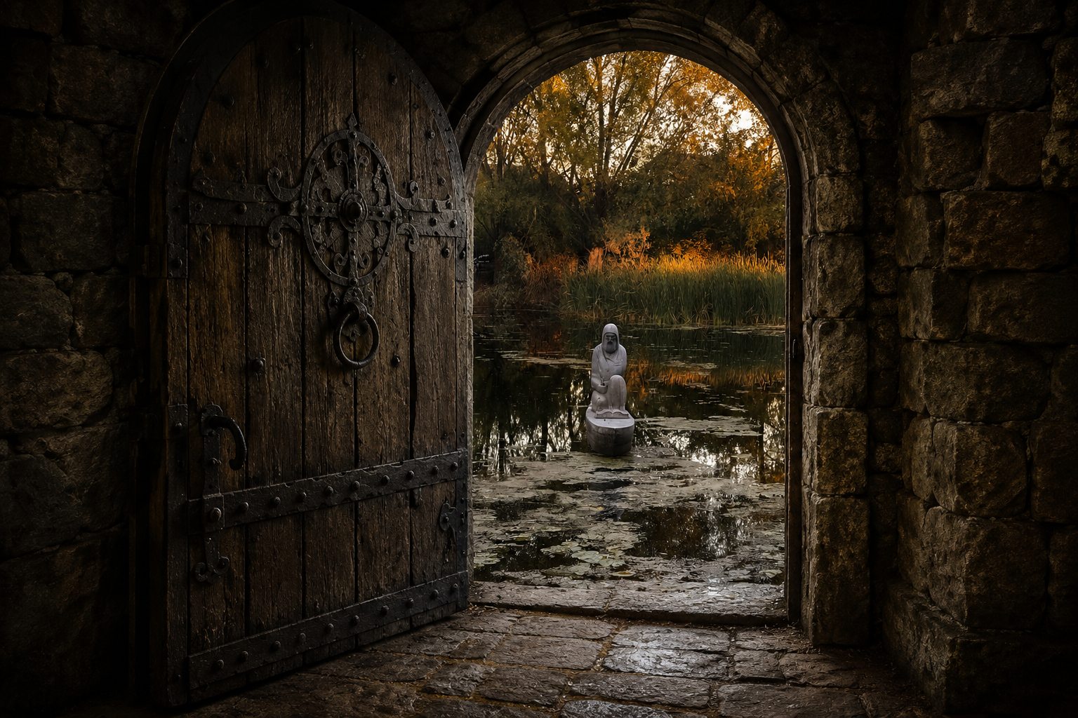 Entrance to the Castle Room: The Garden of Silent Guardians